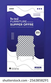 Furniture sale instagram story template