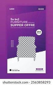 Furniture sale instagram story template