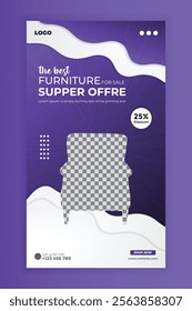 Furniture sale instagram story template