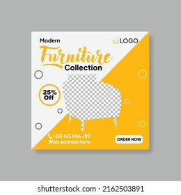 Furniture sale social media banner template