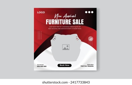 Furniture sale social media feed or post cover design