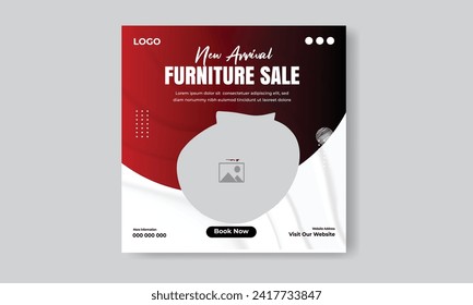 Furniture sale social media feed or post cover design