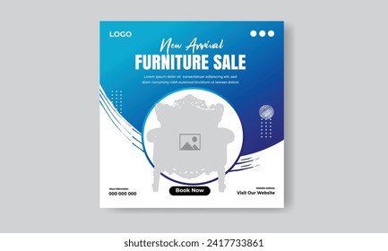 Furniture sale social media feed or post cover design