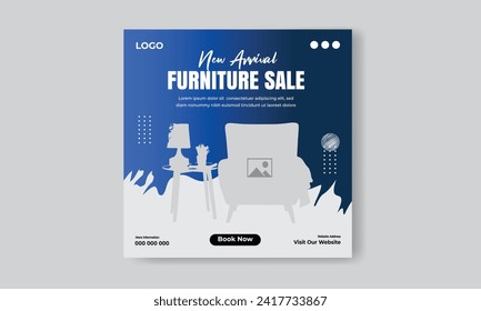 Furniture sale social media feed or post cover design