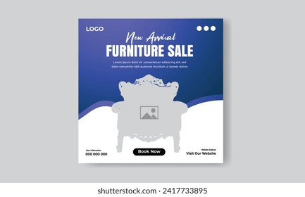 Furniture sale social media feed or post cover design