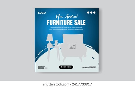 Furniture sale social media feed or post cover design