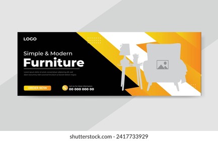 Furniture sale social media feed or post cover design