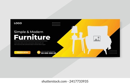 Furniture sale social media feed or post cover design