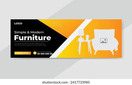 Furniture sale social media feed or post cover design