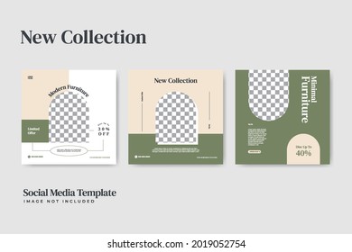 	
Furniture sale social media post template	