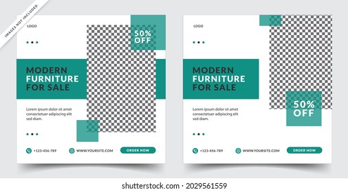 Furniture Sale for Social Media Post and Web Banner Template