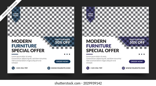 Furniture Sale for Social Media Post and Web Banner Template