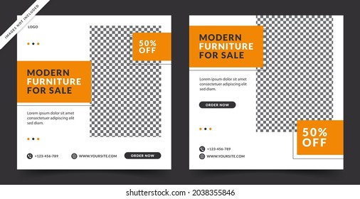 Furniture Sale for Social Media Post and Web Banner Template