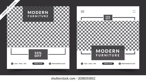 Furniture Sale for Social Media Post and Web Banner Template