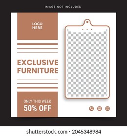 Furniture Sale for Social Media Post and Web Banner Template