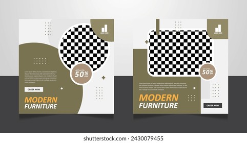 Furniture sale social media post banner template