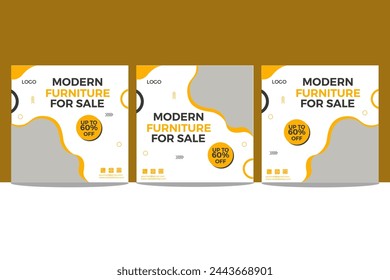 furniture sale social media post, Modern furniture sale banner for flyer and social media post template, Furniture sale social media promotion banner template, Exclusive furniture