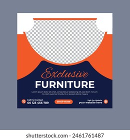 Furniture sale social media post template