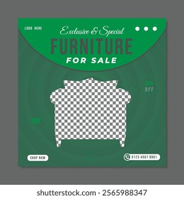  Furniture sale social media post design template, products sale poster design template