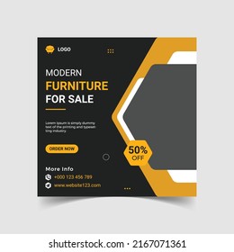 	
Furniture sale social media promotion post template design