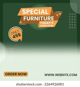 Furniture sale social media and web banner post template