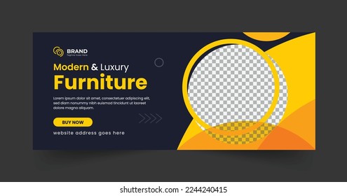 Furniture sale web banner template