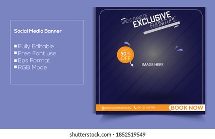Furniture Sales Banner for Social Media Promotion