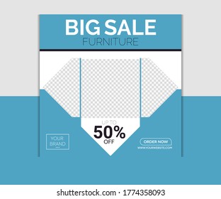 Furniture Sales Promotion banner design for social media