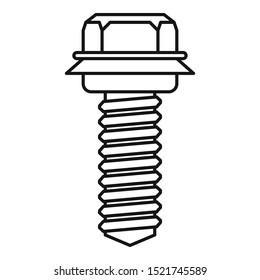 Furniture screw bolt icon. Outline furniture screw bolt vector icon for web design isolated on white background
