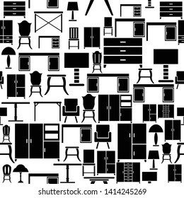 furniture seamless pattern background icon.