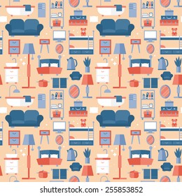 Furniture seamless pattern design