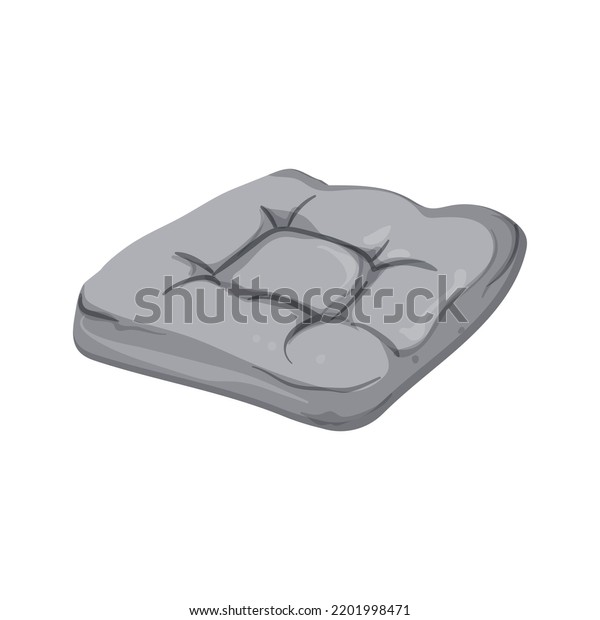 furniture seat cushion cartoon.\
furniture seat cushion sign. isolated symbol vector\
illustration
