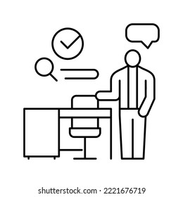 furniture selection room interior line icon vector. furniture selection room interior sign. isolated contour symbol black illustration
