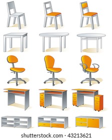 Furniture Set - Home Items - Chairs, Tables, Office Chairs, Desks, Cupboards