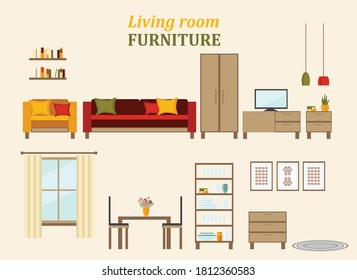 Furniture set for living rooms of house