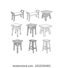 Furniture set of Seat icon design illustration template vector, suitable for your company