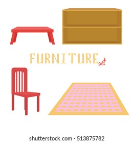 Furniture set vector