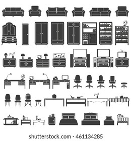 Furniture set. Vector illustration.