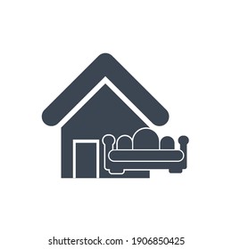 Furniture Shop Icon. Chair, Bed, Showcase, Home Furniture, Office Furniture Shop Icon.