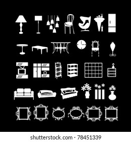 furniture signs. vector