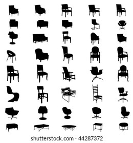 furniture silhouette set