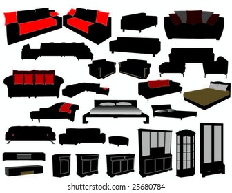 furniture silhouettes