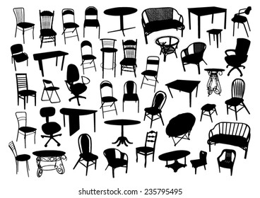 Furniture Silhouettes Set