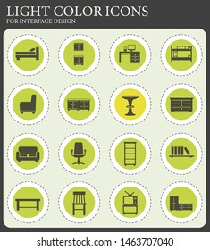 Furniture simply symbols for web and user interface