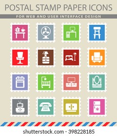 Furniture simply symbols for web and user interface