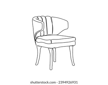 Furniture Single line art Drawing