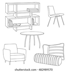 Furniture Sketch Outline