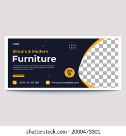 Furniture social media banner template 