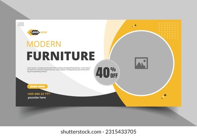 Furniture social media banner template design. Super Sale, special offer banner, advertising promotion banner, Special offer, creative background, graphic design elements.