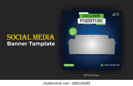 Furniture social media Instagram post template